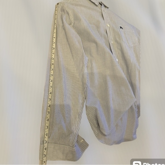 *Authentic* Men’s Burberry Brit Casual Pinstripe Shirt Sz XXL - Picture 10 of 14